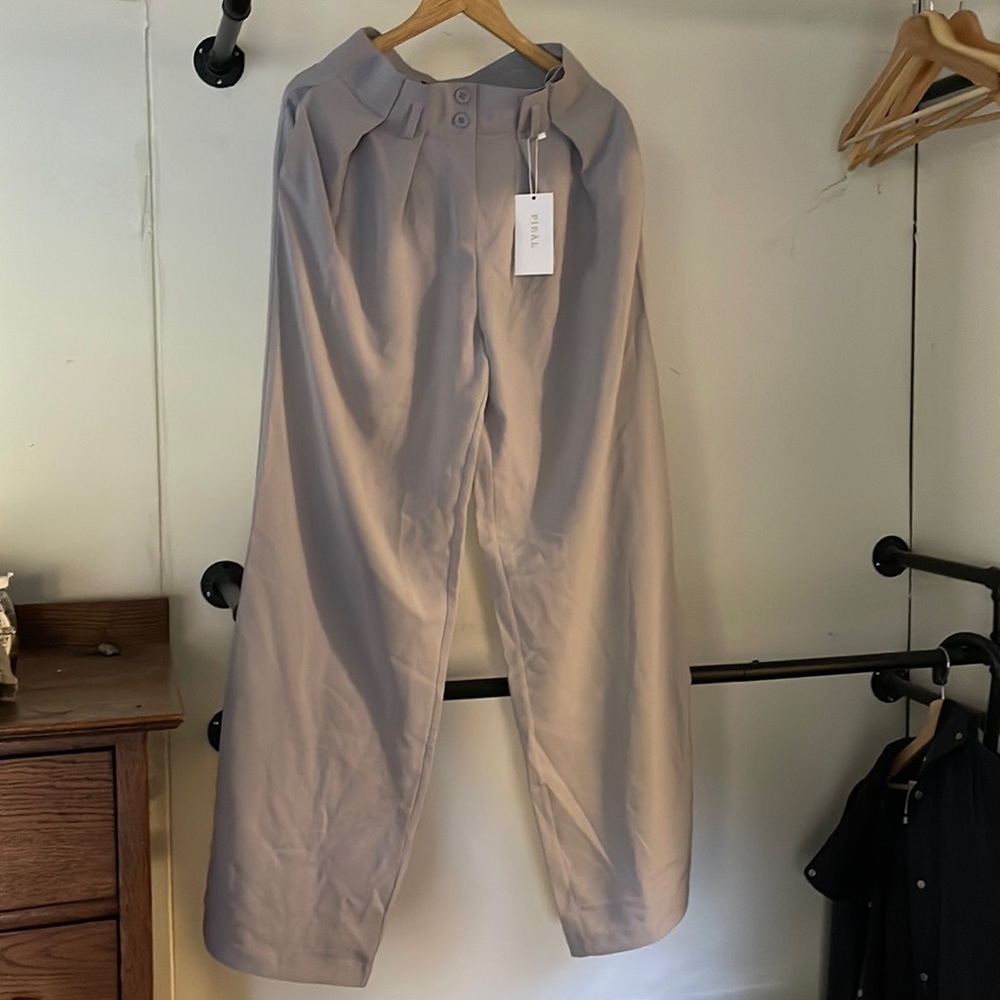 Pants, bright sage, violet color